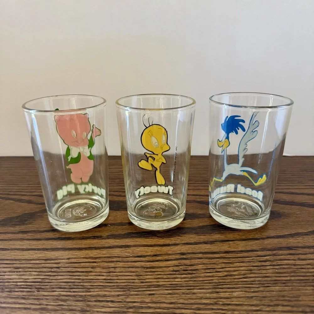 Set of 3 Pepsi Collector Series Looney Tunes 1976 Warner Bros Cartoon Glasses